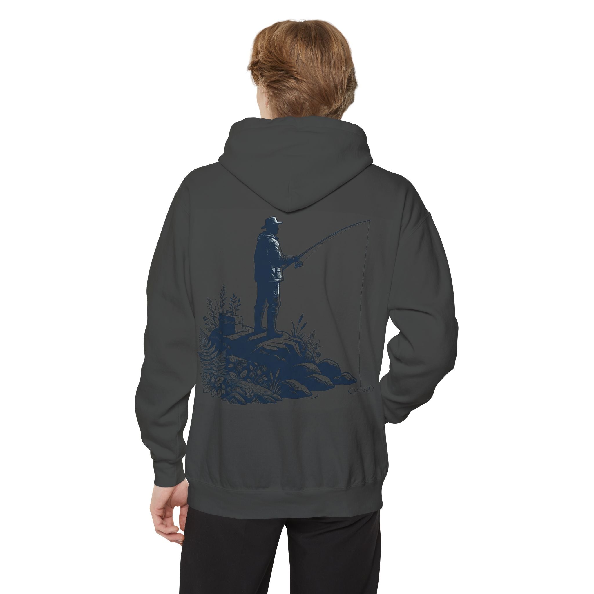 "Fishing" Garment-Dyed Hoodie