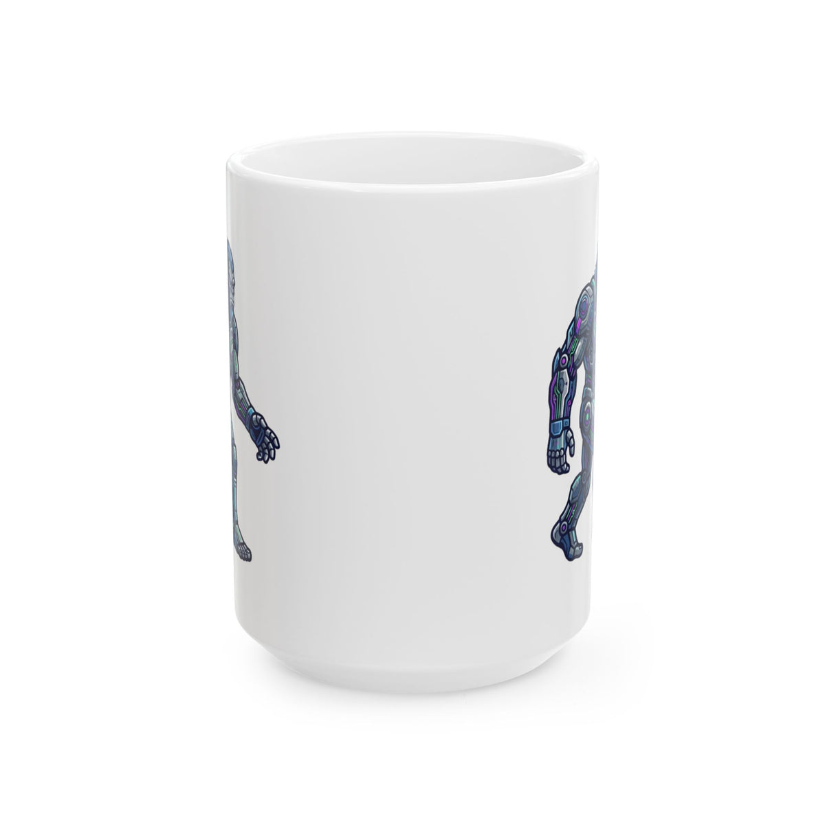 "Cyber Bigfoot" White Ceramic Mug