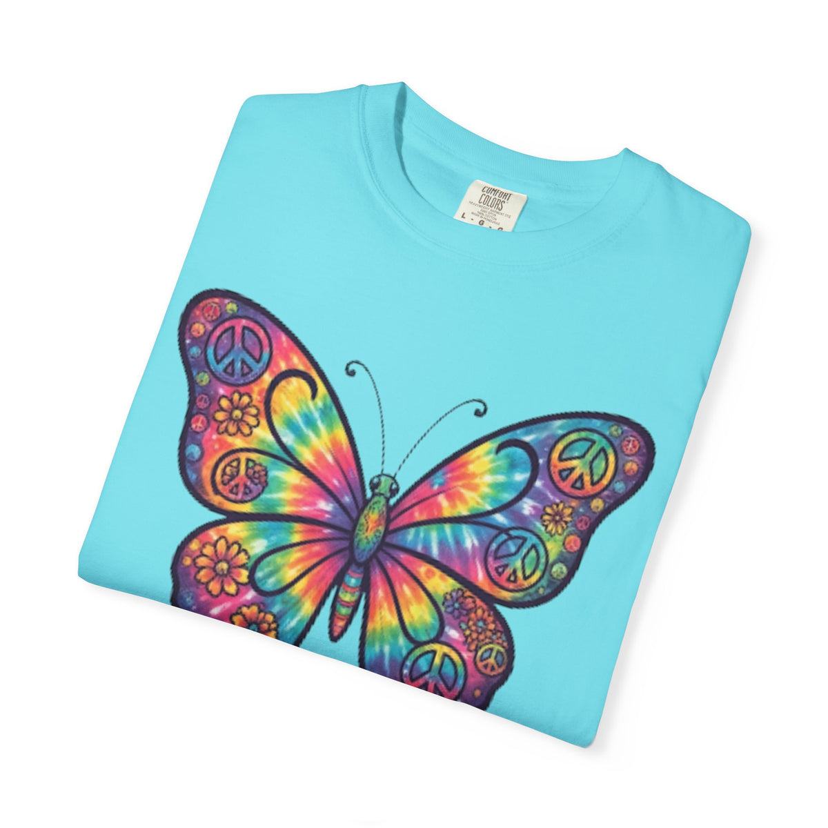 "Hippy Butterfly" Unisex Garment-Dyed Tee