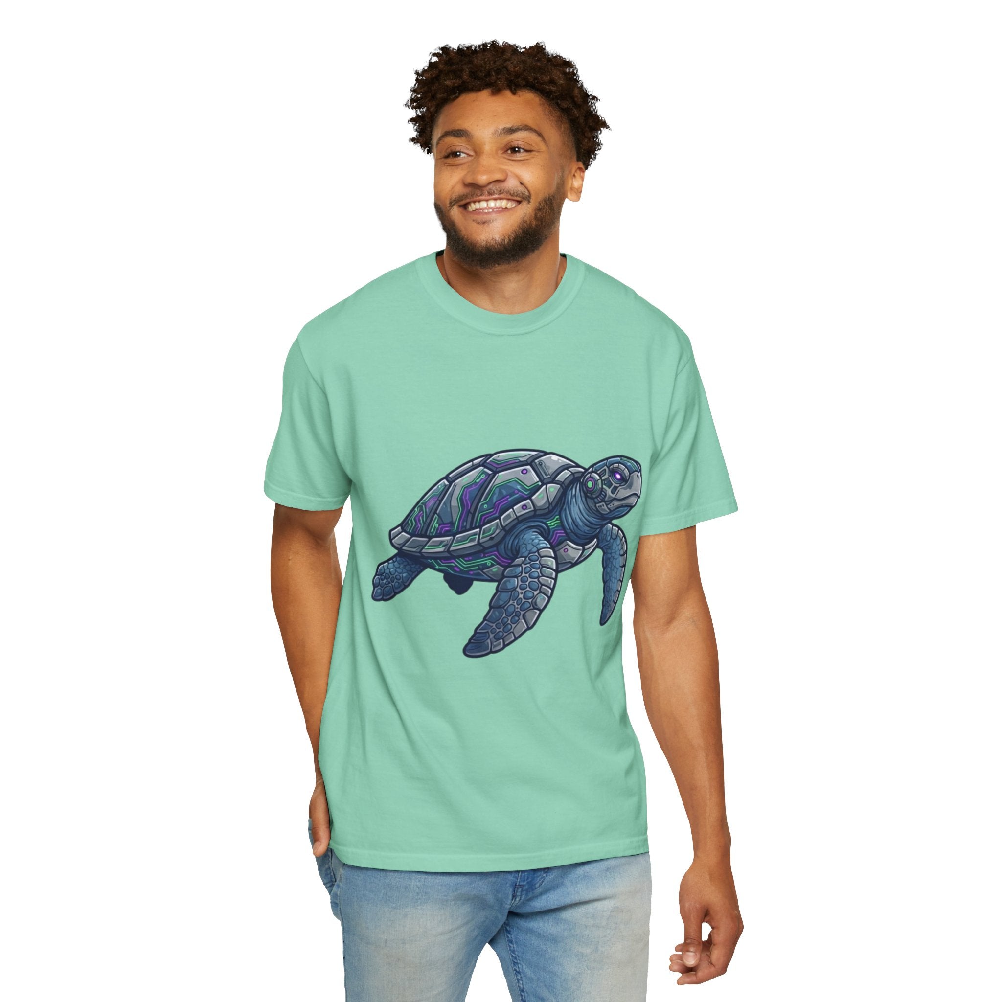 "Cyber Turtle" Unisex Garment-Dyed Tee