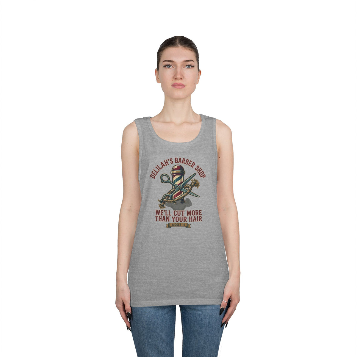 "Good Book Series Delilah's Barber Shop" Tank Top
