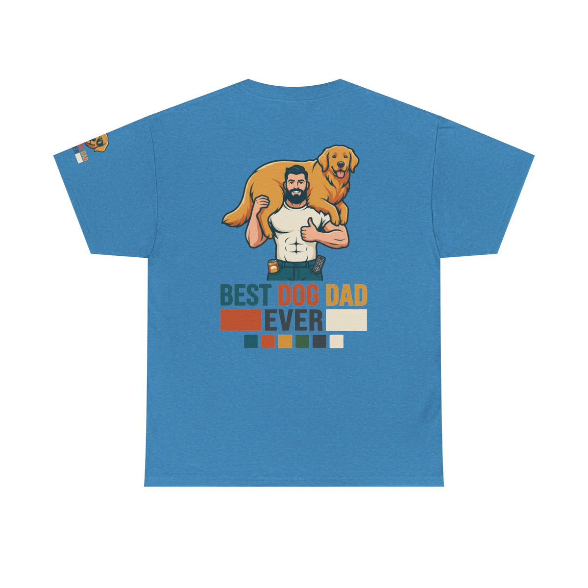Color: Heather Sapphire | Best Dog Dad Premium Graphic Tee