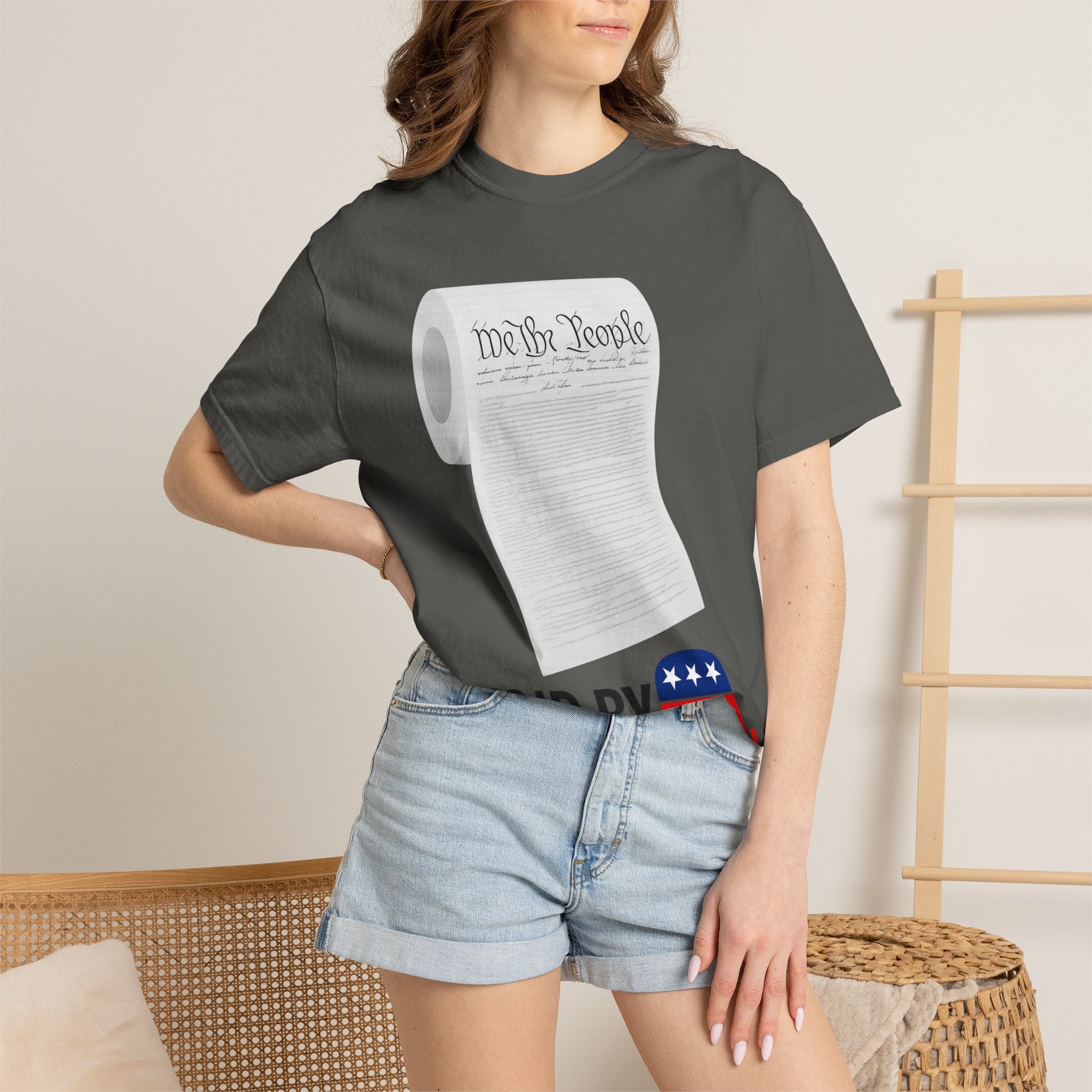 "Constitution Toilet Paper" Unisex Garment-Dyed T-shirt