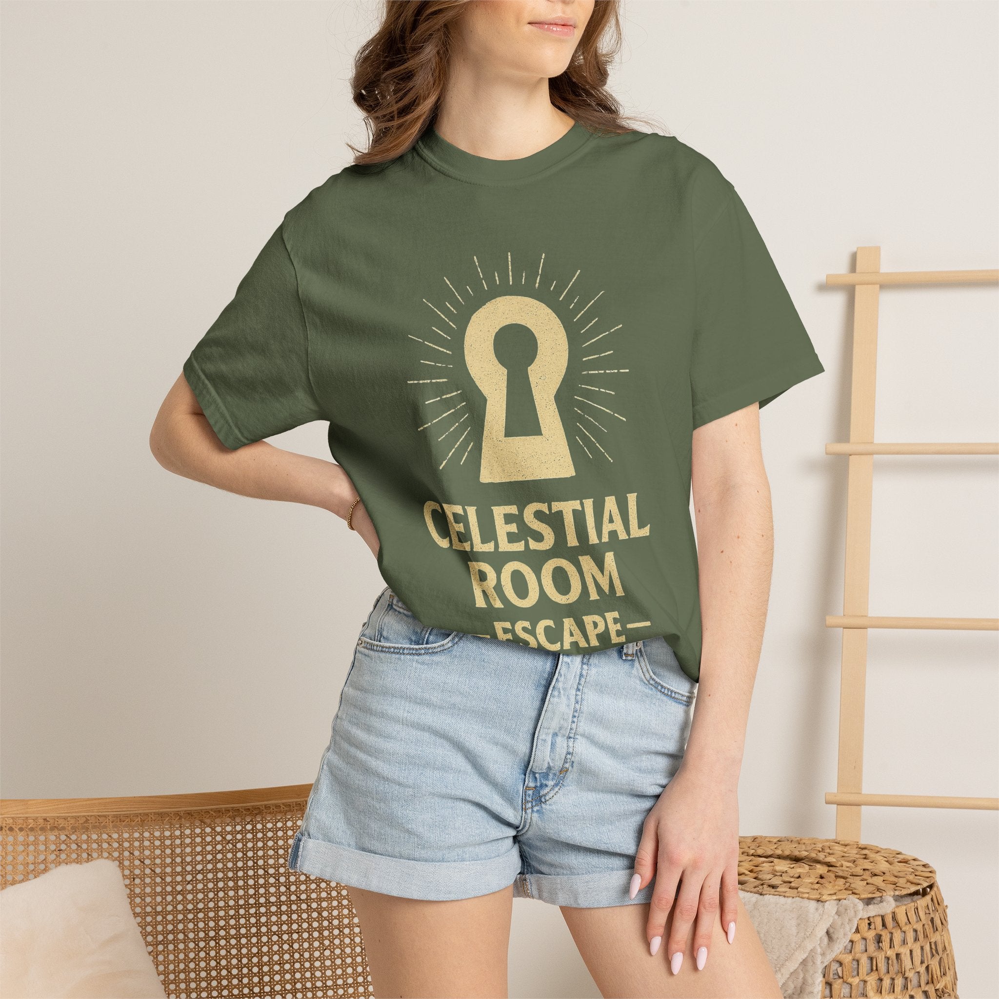 "Celestial Room Escape Artist" Unisex Garment-Dyed T-shirt