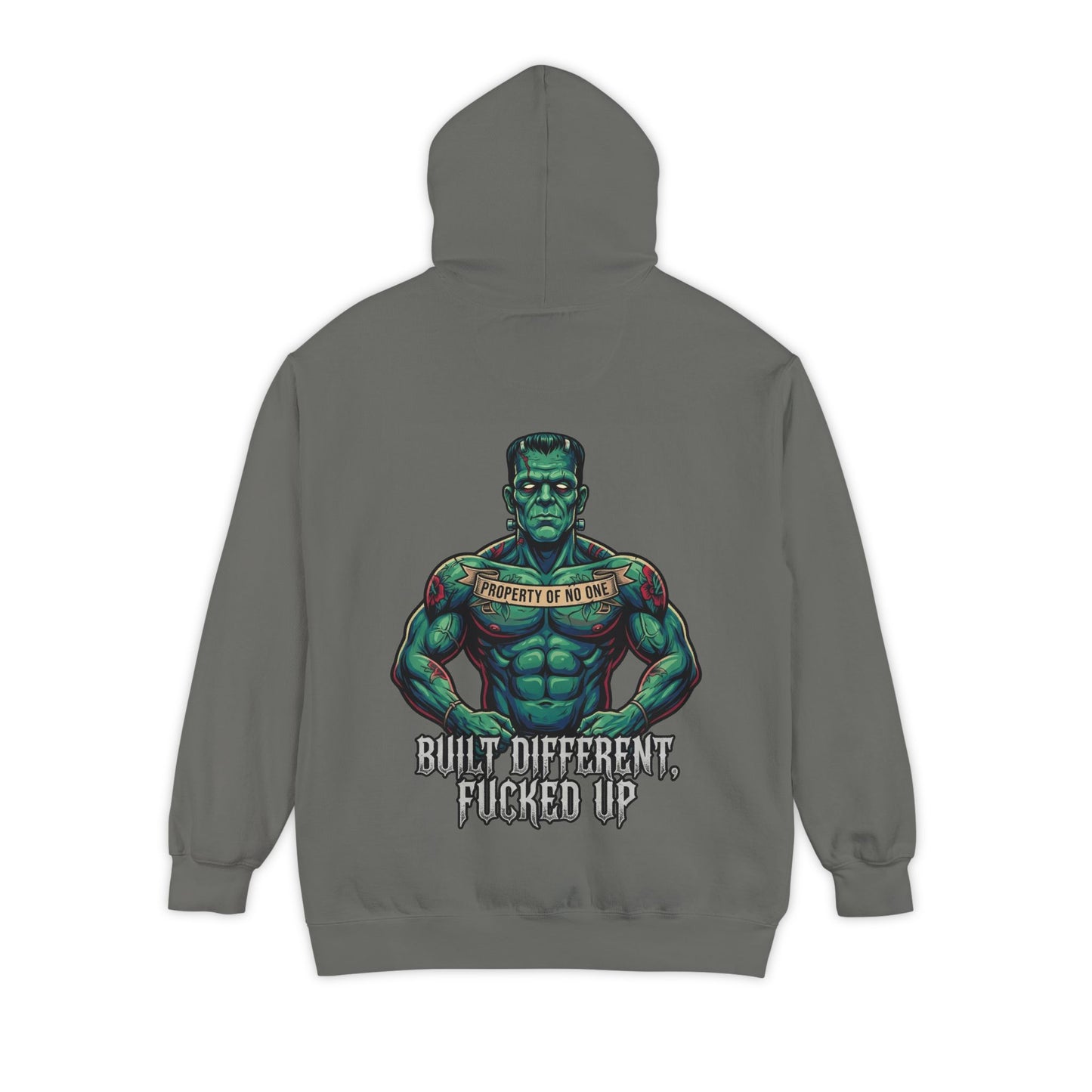 "Built Different" Garment-Dyed Hoodie