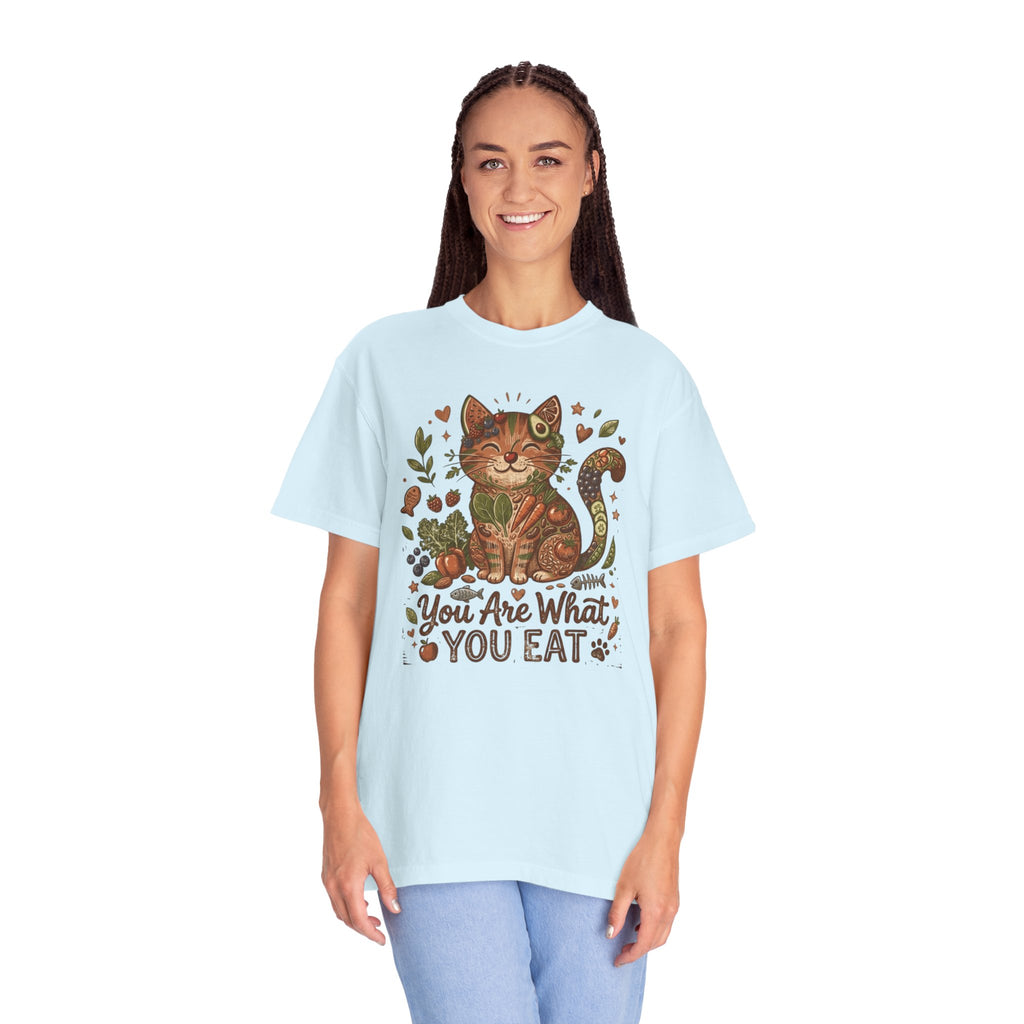 "You Are What You Eat - Cat 3" Unisex Garment-Dyed T-shirt