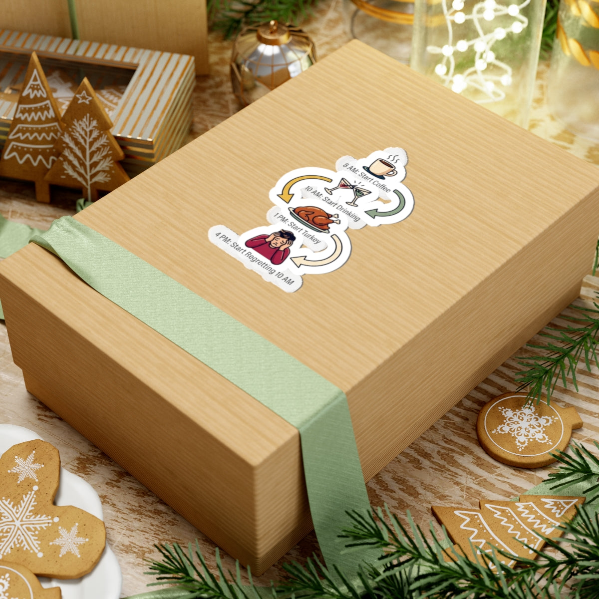 "Thanksgiving Regrets" Sticker — Main