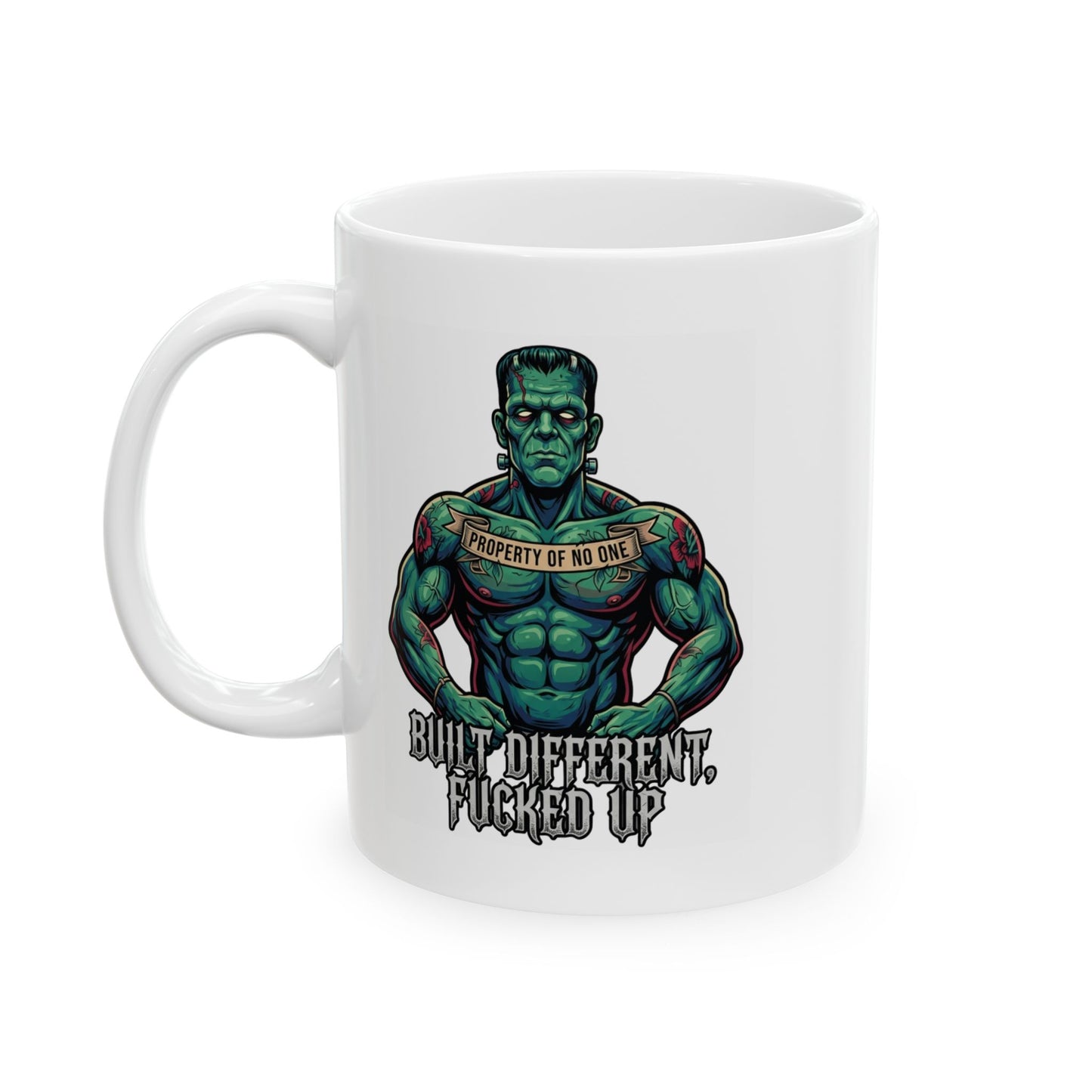 "Built Different" White Ceramic Mug