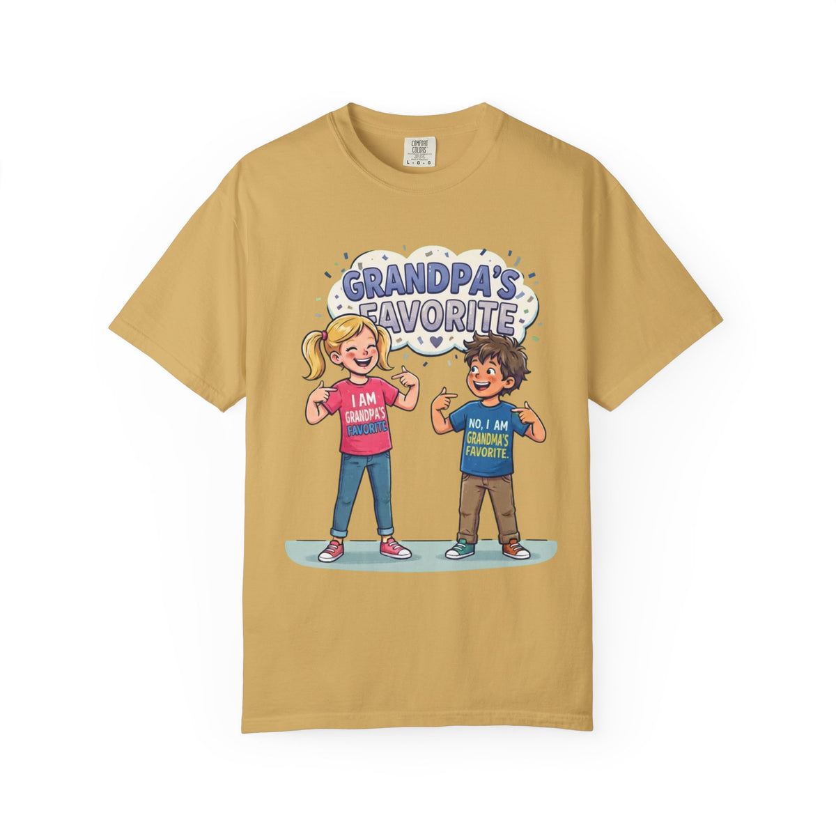 Color: Mustard | Grandpa's Favorite Unisex Garment-Dyed Tee