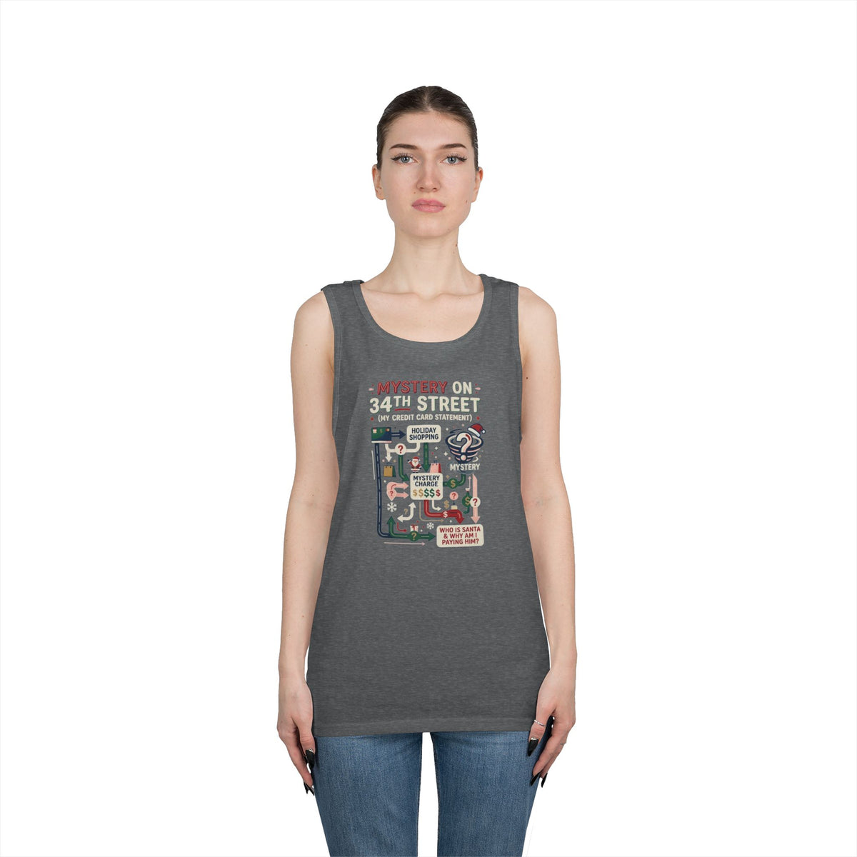 Color: Graphite Heather | Mystery On 34th Street Tank Top