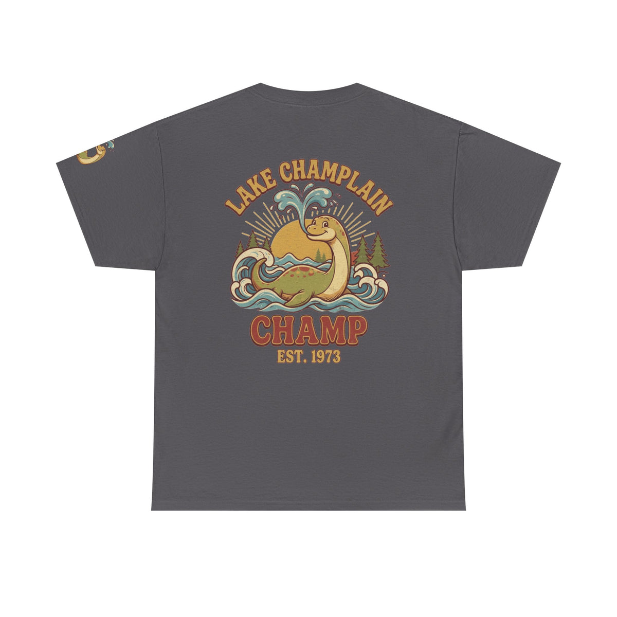 Color: Charcoal | Champ (Lake Champlain) Premium Graphic Tee