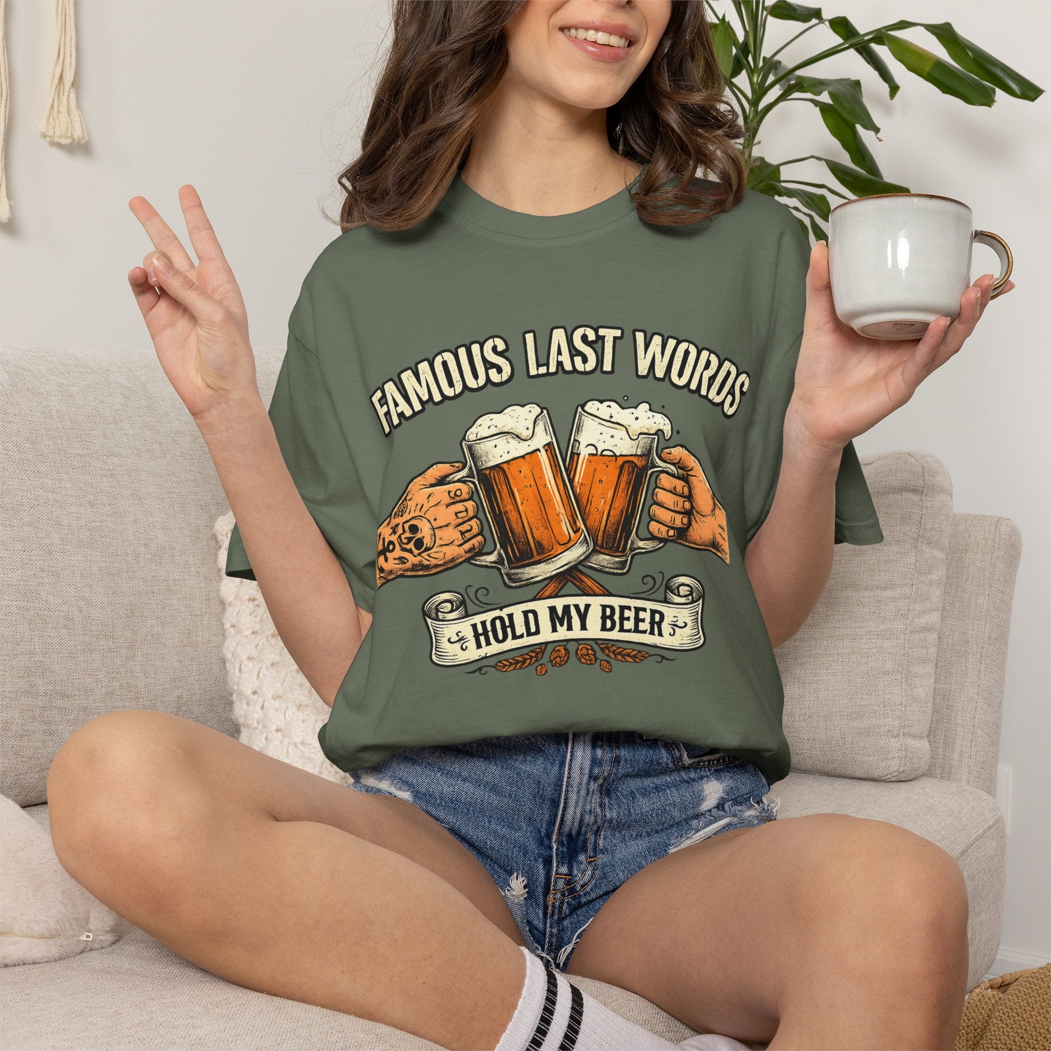 "Famous Last Words" Unisex Garment-Dyed Tee