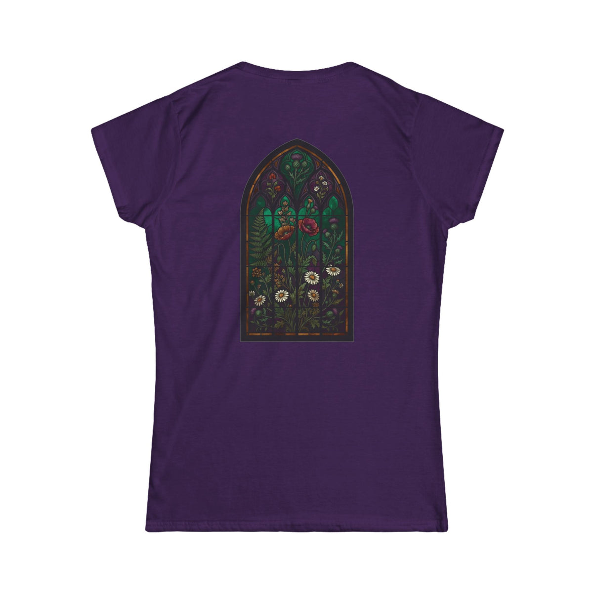 Color: Purple | Stained Glass Floral Women's Tee