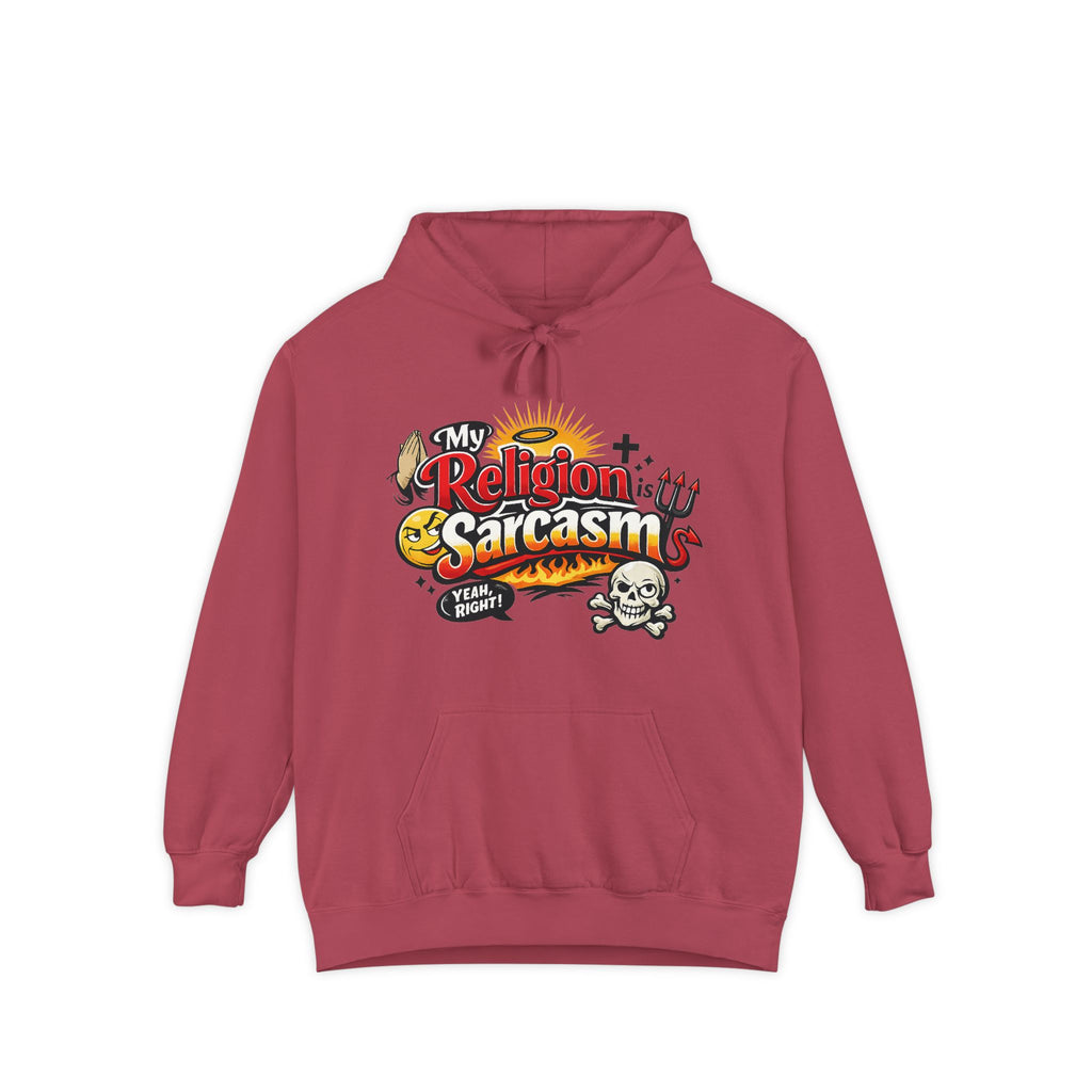 Holy Sarcasm | Garment-Dyed Hoodie — AttitudeShirts