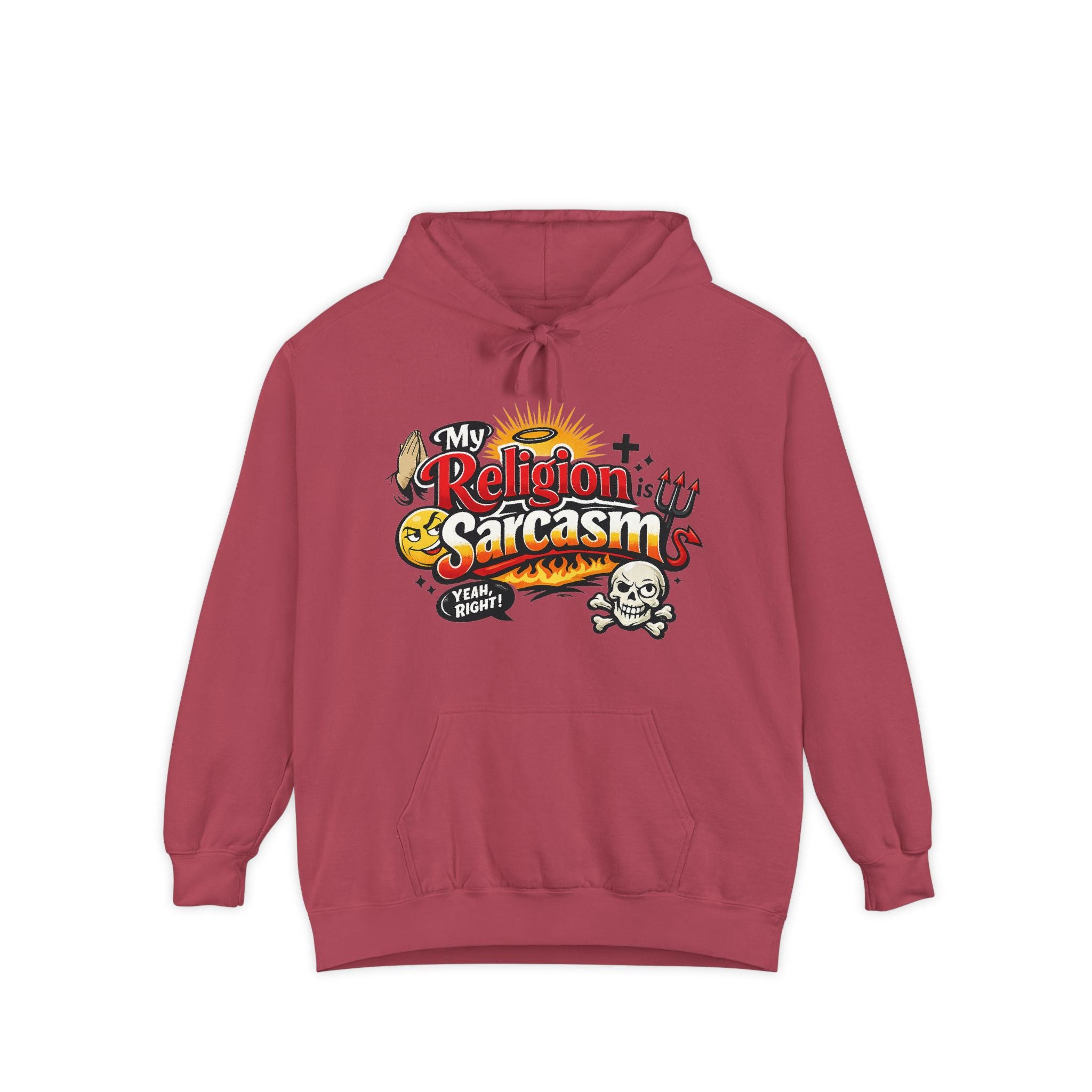 Holy Sarcasm | Garment-Dyed Hoodie — AttitudeShirts