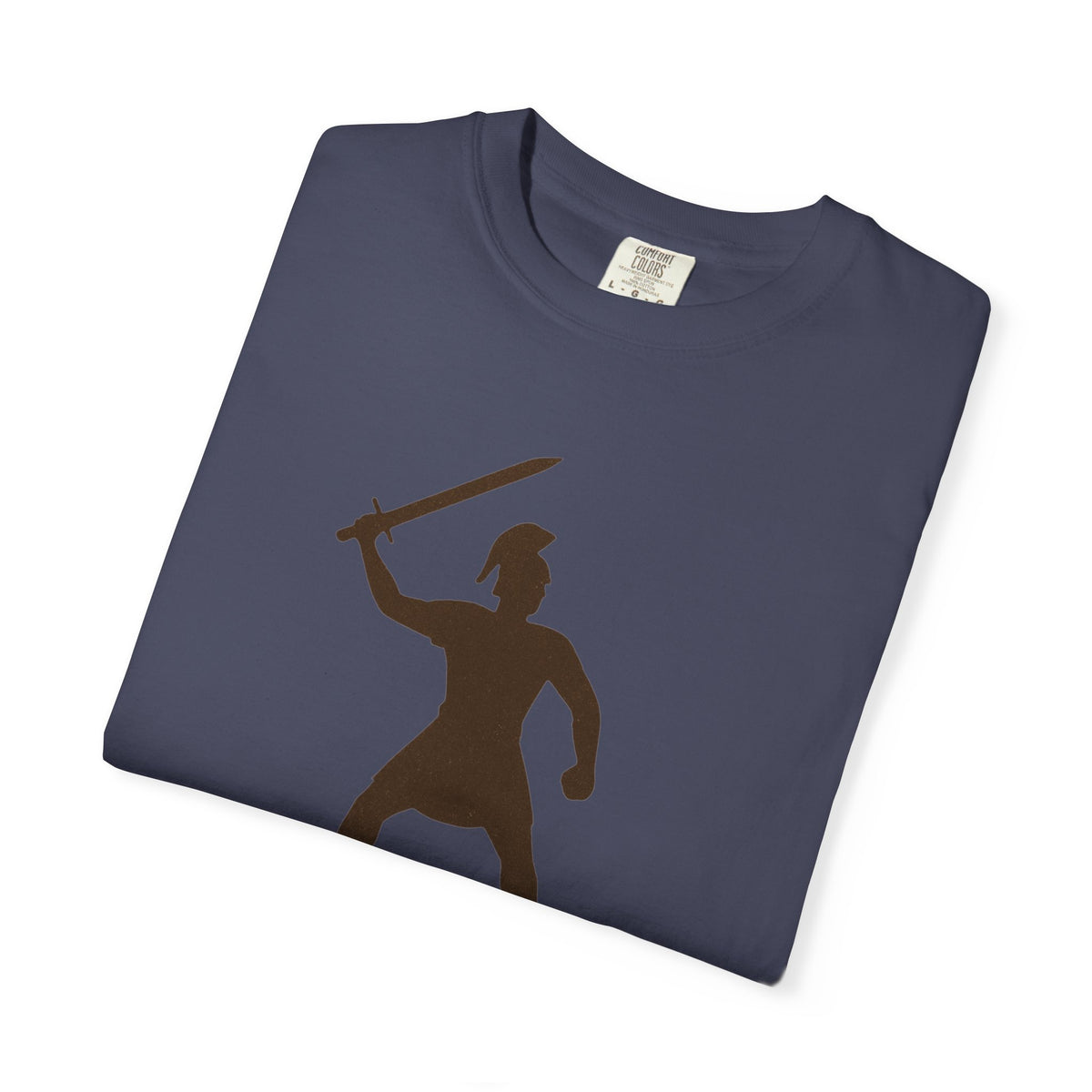 Color: Denim | Be Strong and of Good Courage Unisex Garment-Dyed T-shirt