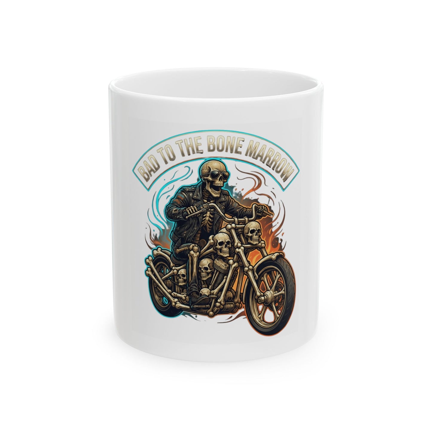 "Bad to the Bone Marrow" White Ceramic Mug