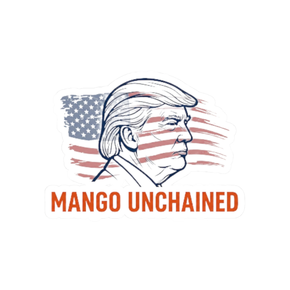 Mango Unchained | Kiss-Cut Sticker — AttitudeShirts