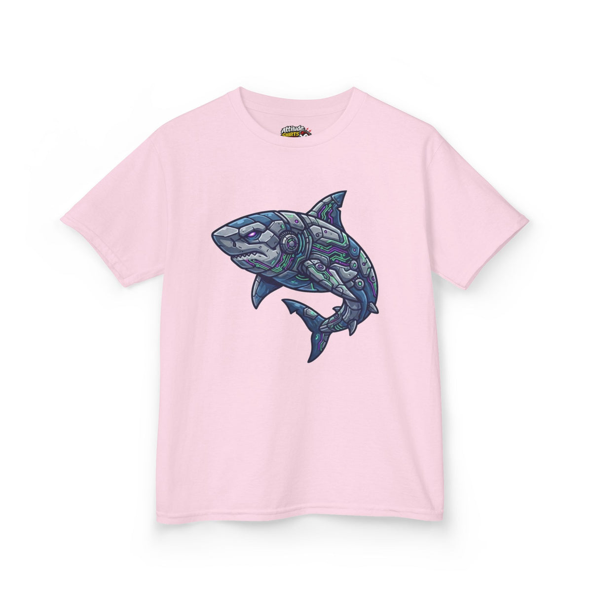 Color: Light Pink | Cyber Shark Kids Tee