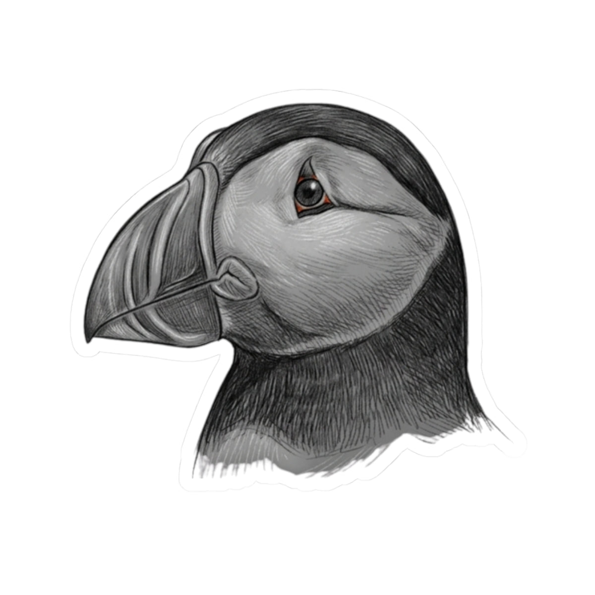 "Pencil Sketch Art Puffin" Sticker