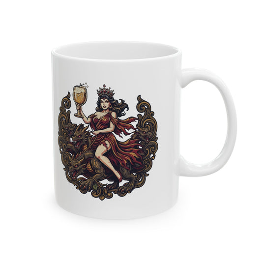 "Good Book Series Whore of Babylon" White Ceramic Mug — Graphic