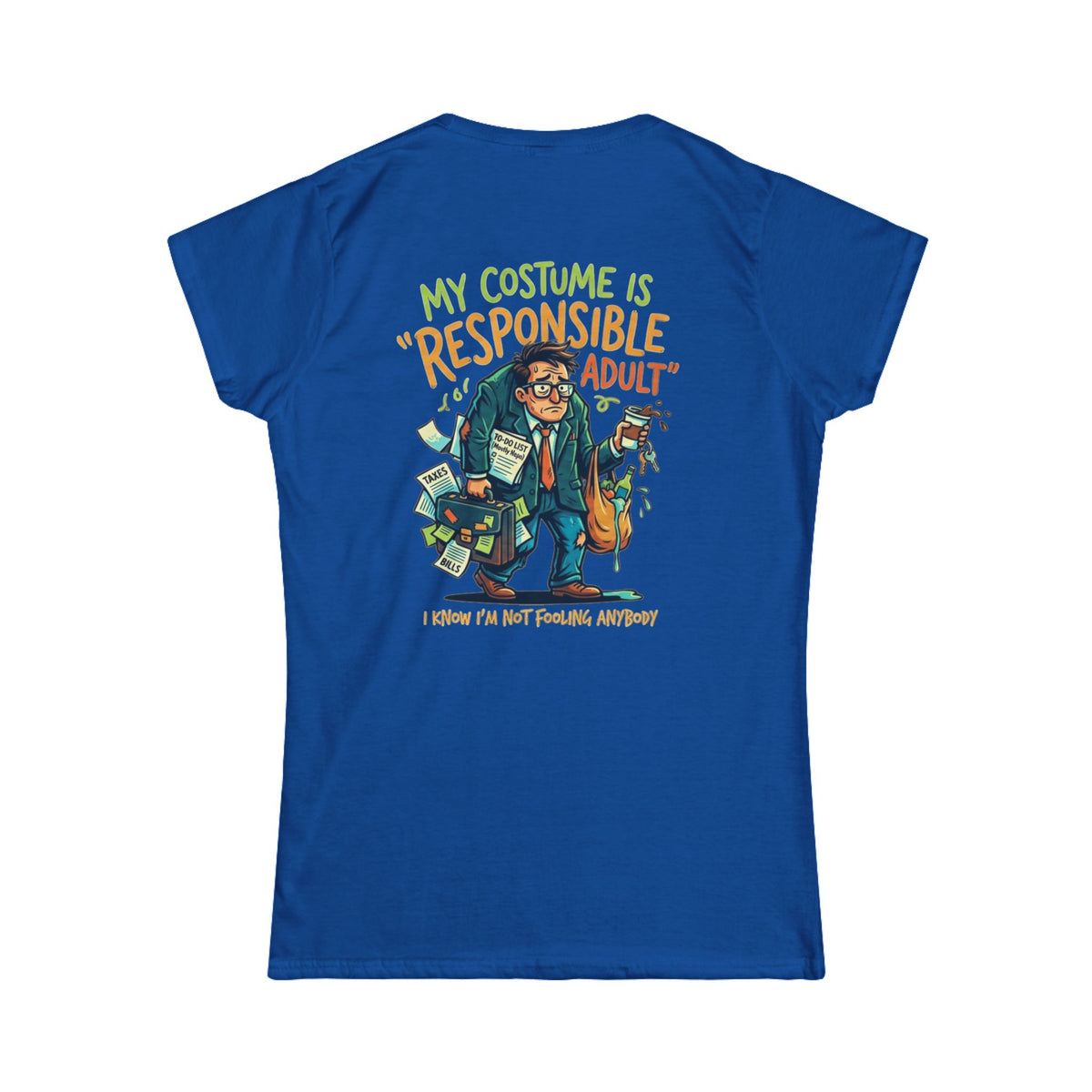 Color: Royal | Responsible Adult Costume Women's Tee