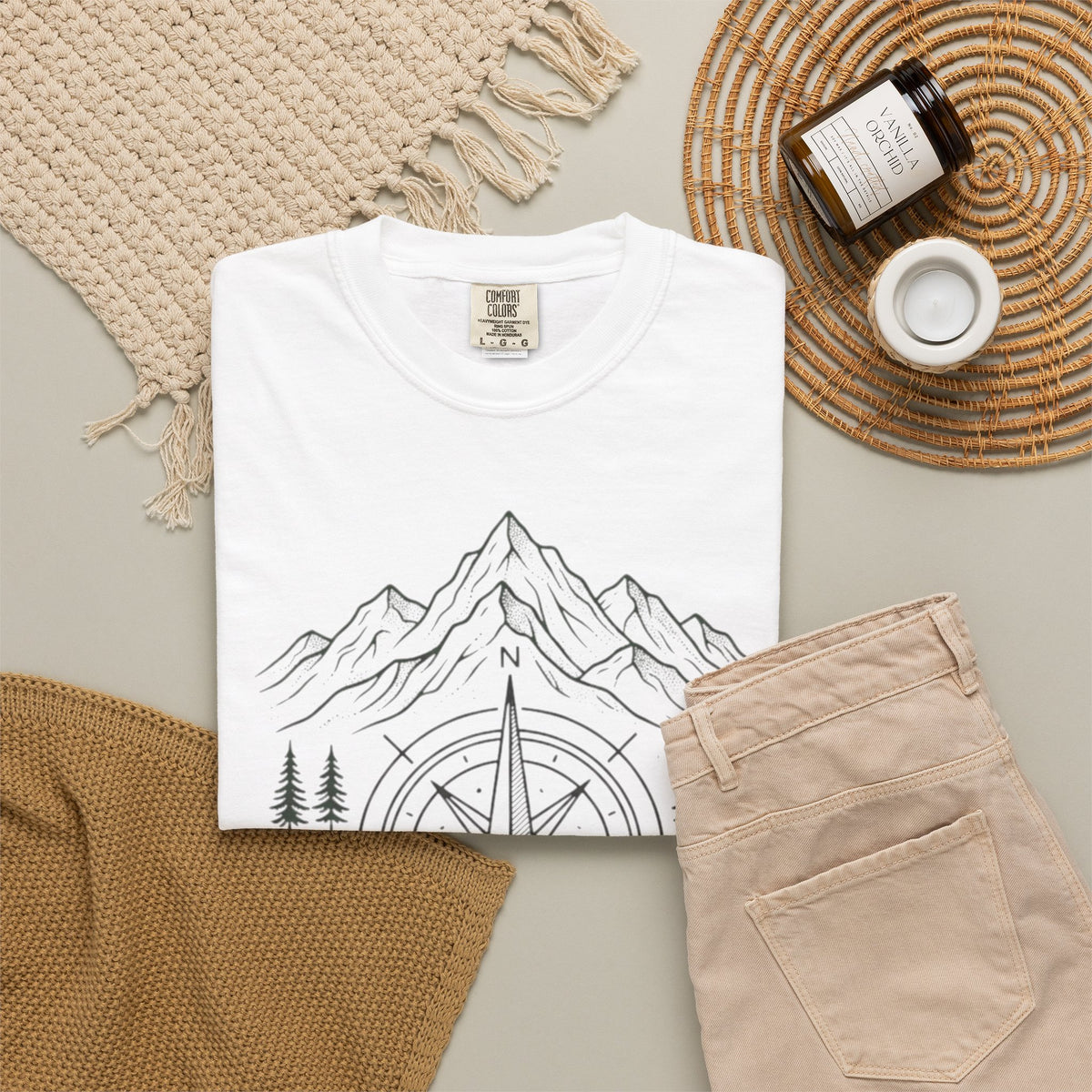 "Compass" Unisex Garment-Dyed Tee
