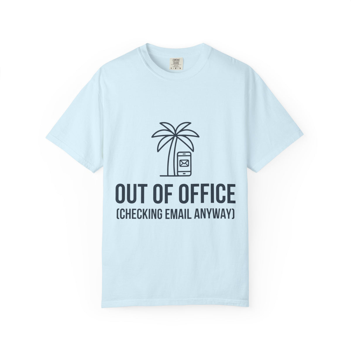 Color: Chambray | Out of Office Unisex Garment-Dyed Tee