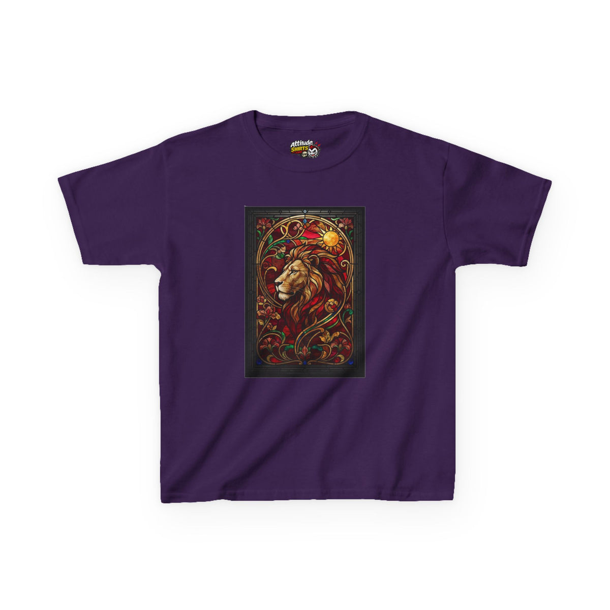 "Stained Glass Sign LEO" Kids Tee