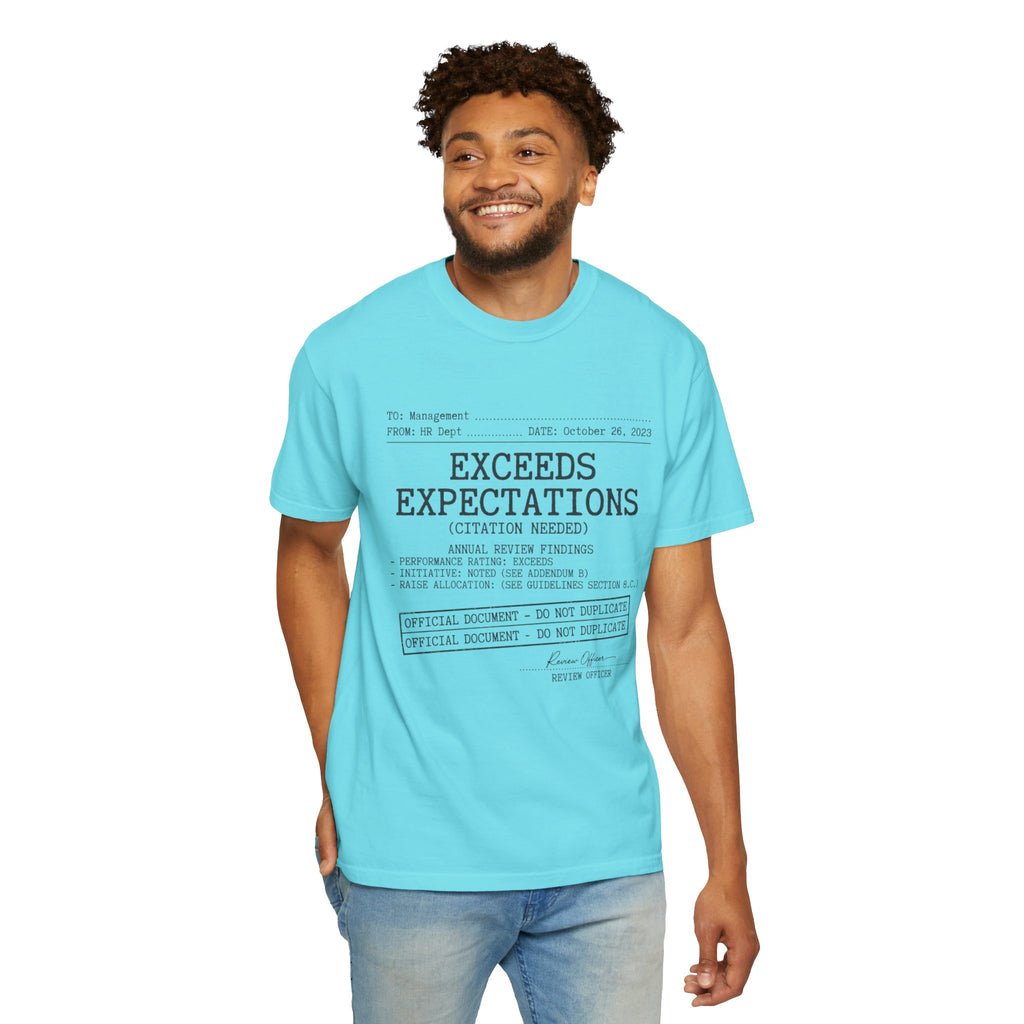 "Exceeds Expectations" Unisex Garment-Dyed Tee