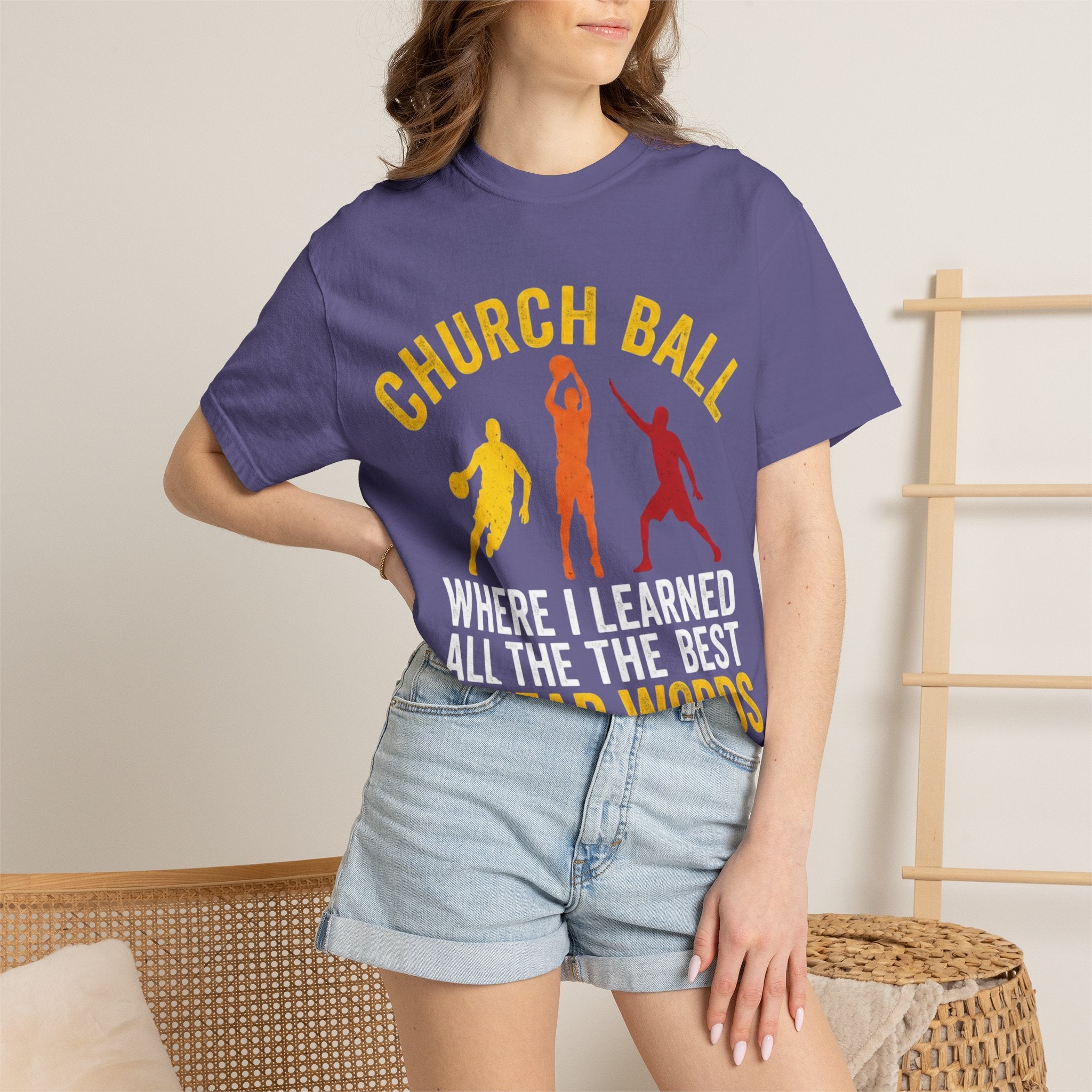 "Church Ball Swear Words" Unisex Garment-Dyed T-shirt