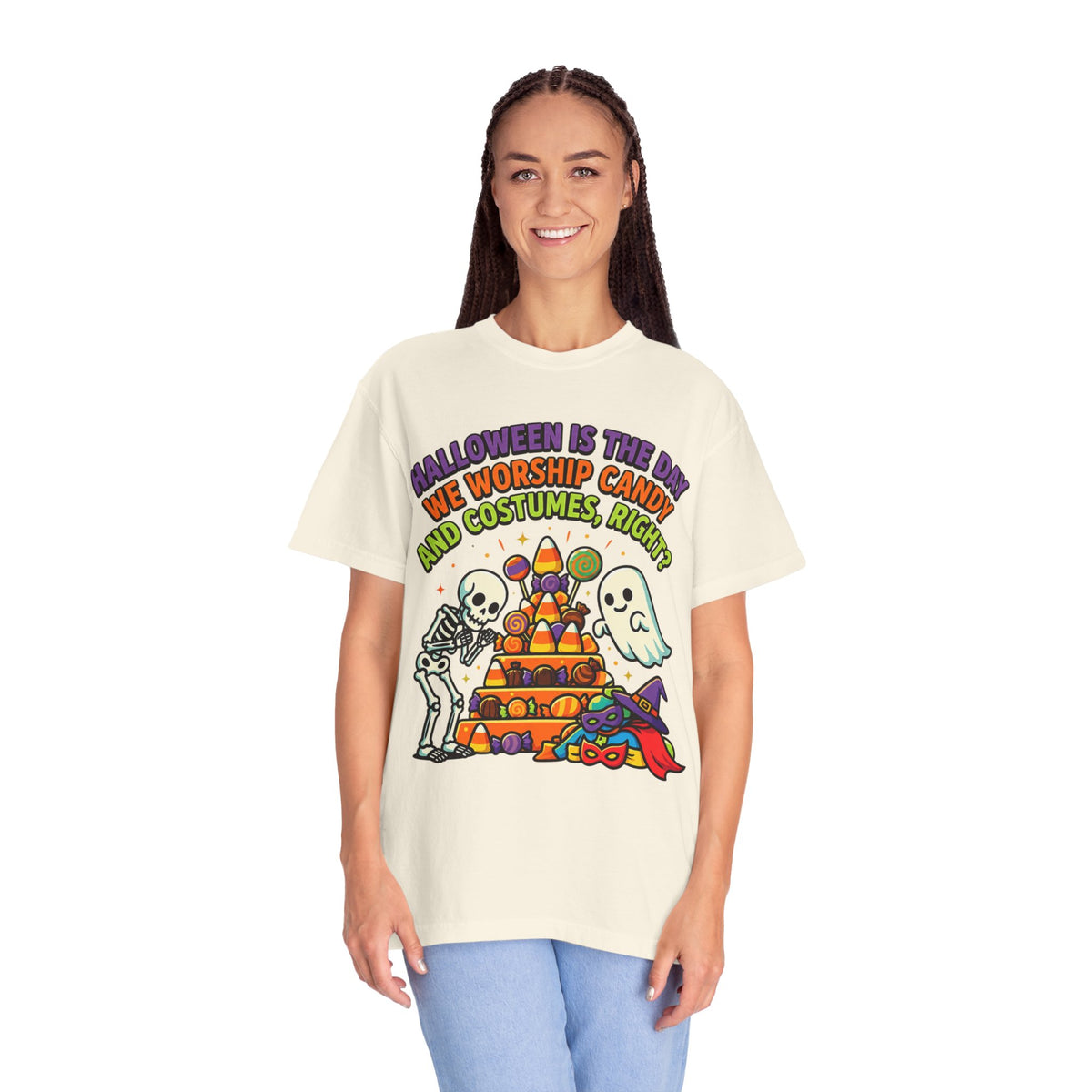 Color: Ivory | Worship Candy Unisex Garment-Dyed Tee