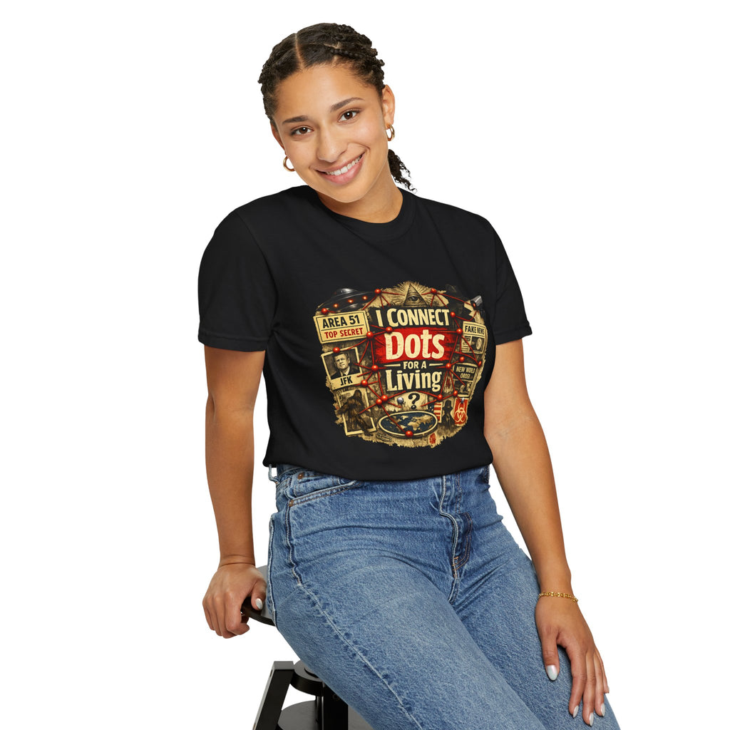 "I Connect Dots For Living" Unisex Garment-Dyed Tee
