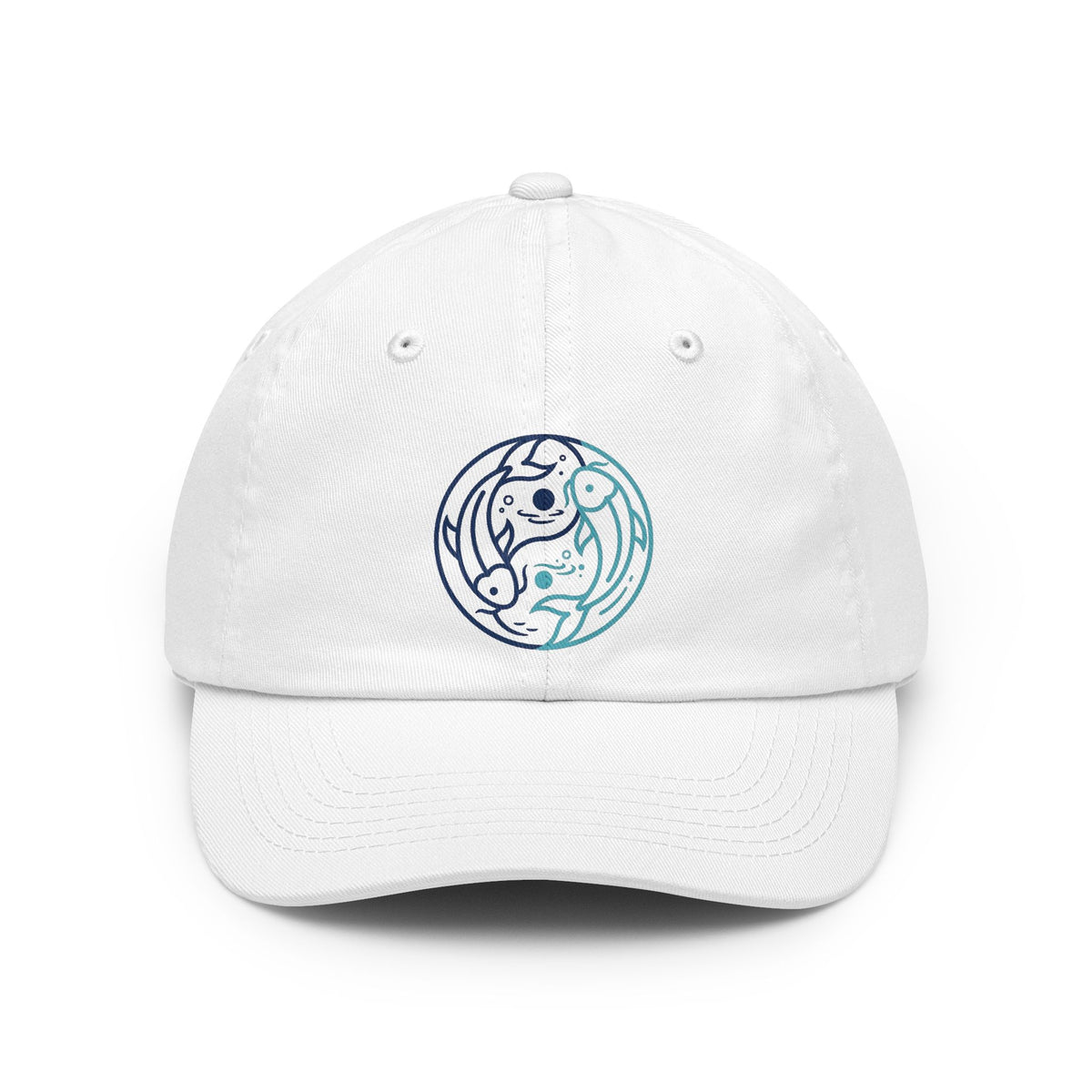 Color: White | Yin Yang Pisces Dad Hat — Graphic