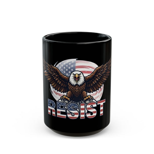 "Resist" Black Ceramic Mug