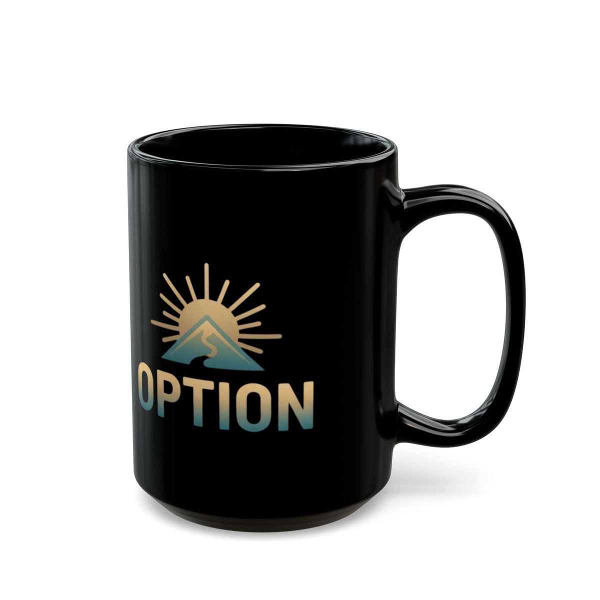 "Obstacle Or An Opportunity" Black Ceramic Mug — Graphic