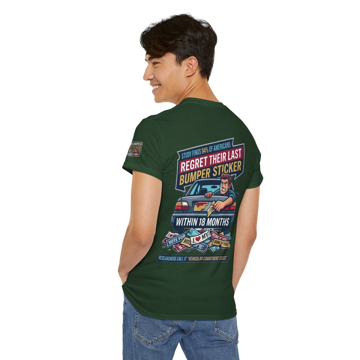 "Bumper Sticker Regret" Premium Graphic Tee