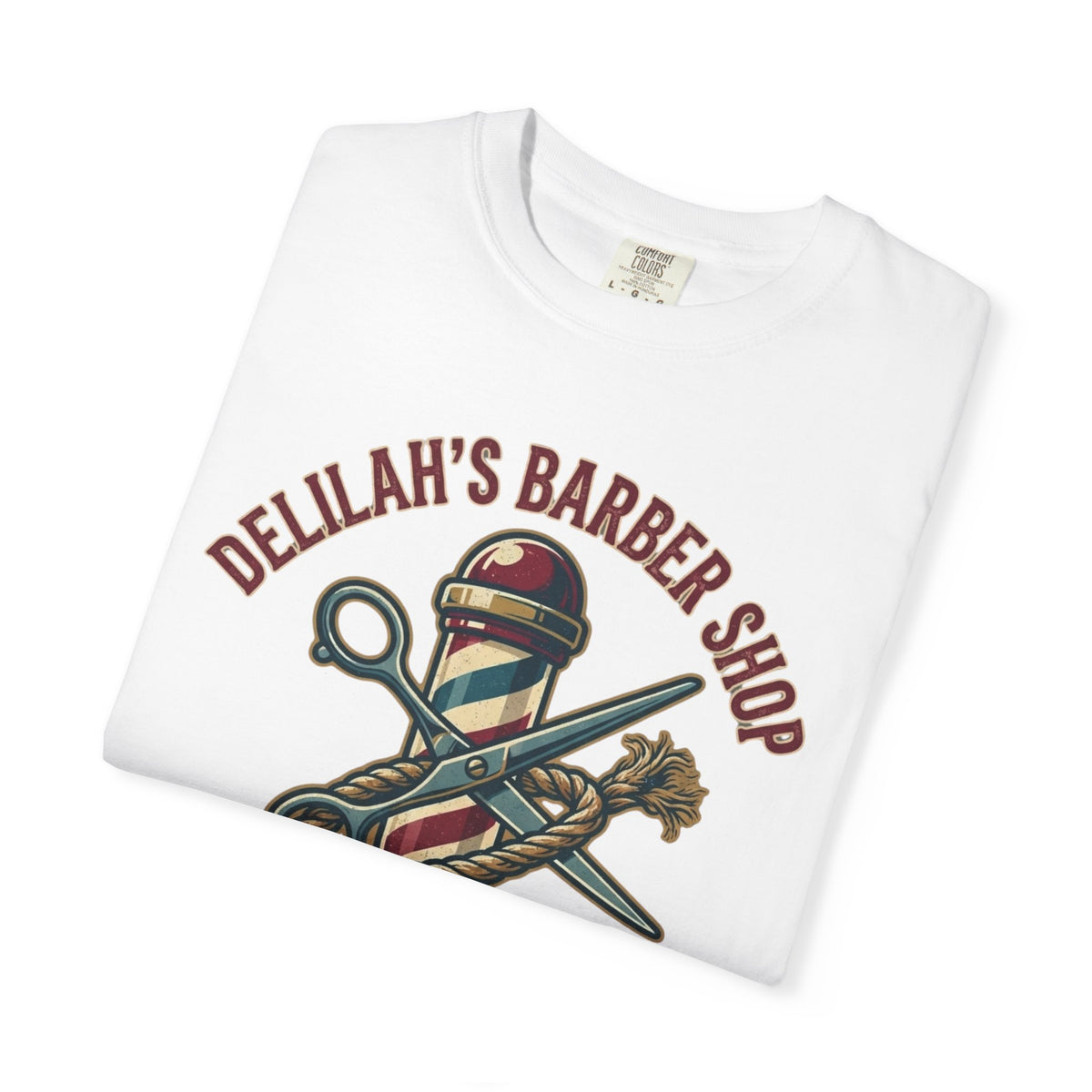 "Good Book Series Delilah's Barber Shop" Unisex Garment-Dyed Tee