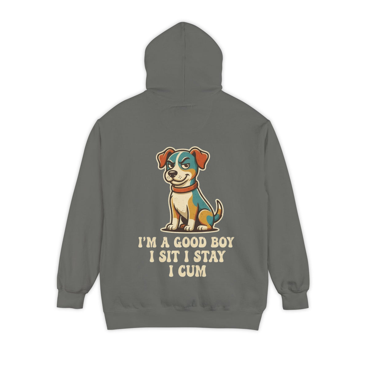 Color: Grey | I'm A Good Boy Garment-Dyed Hoodie