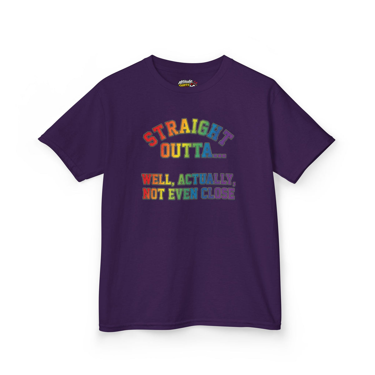 Color: Purple | Straight Outta Not Even Kids Tee