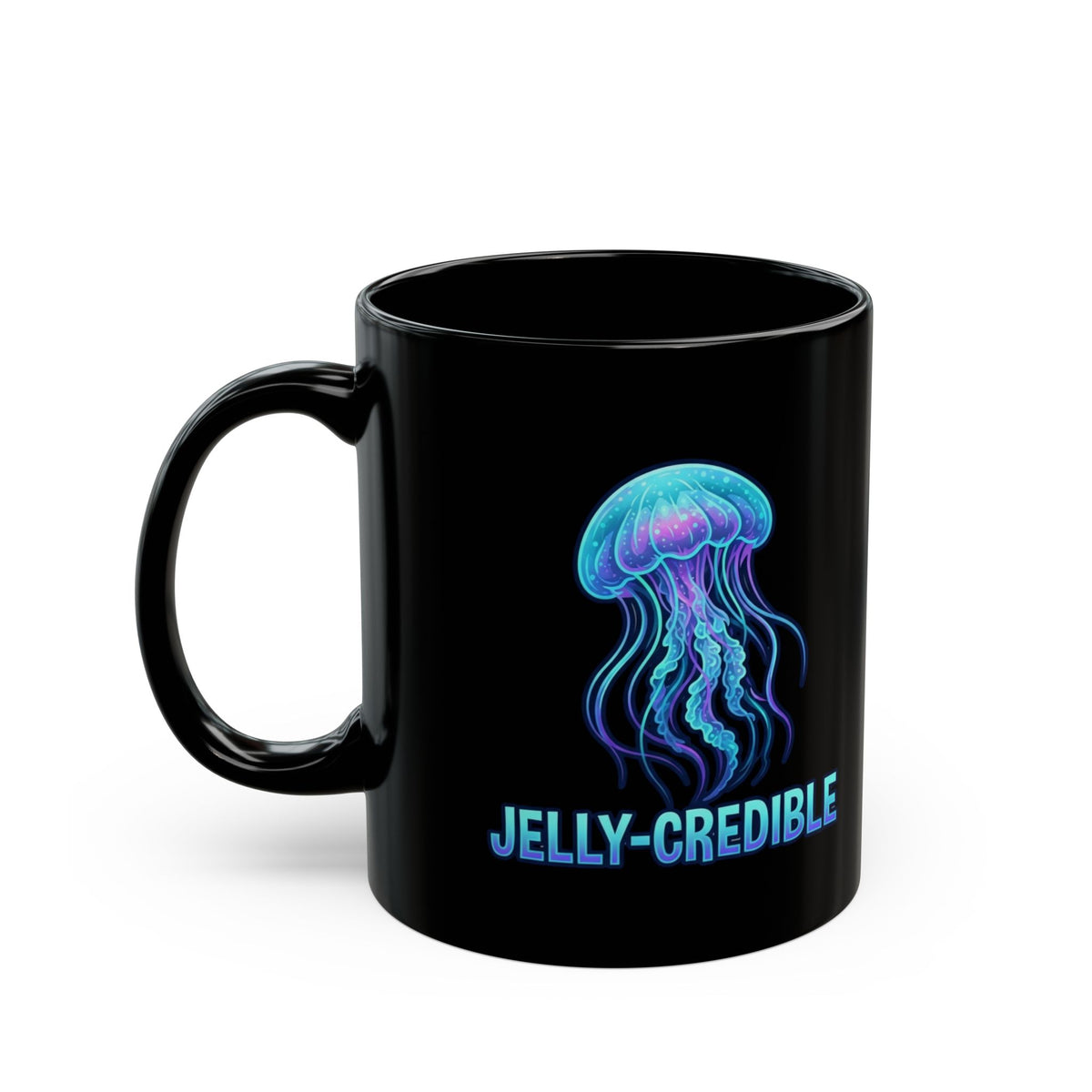 "Jelly Credible" Black Ceramic Mug