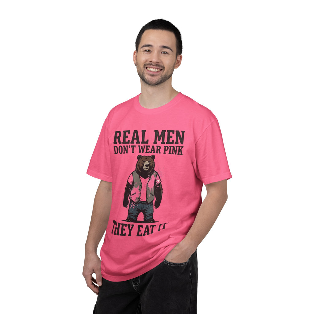 "Real Men Eat Pink" Unisex Garment-Dyed Tee