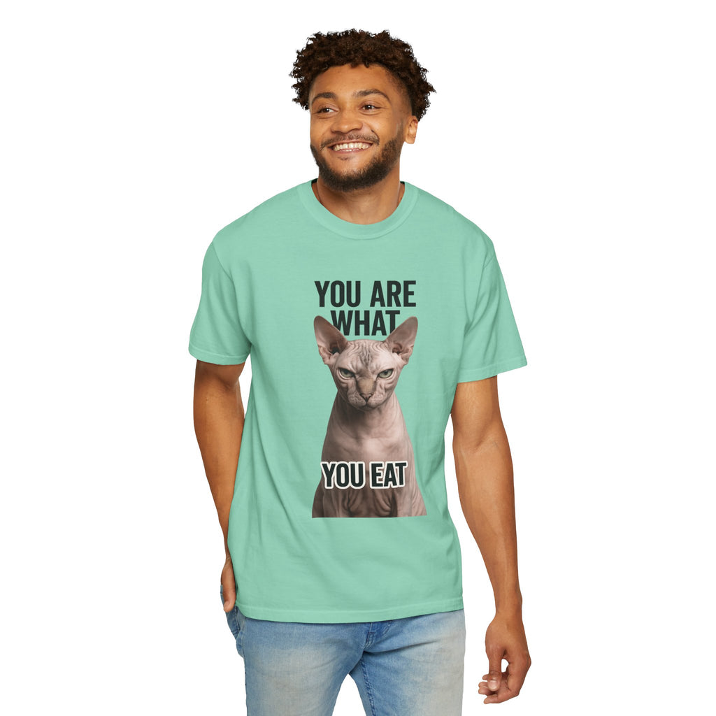 "You Are What You Eat - Cat 1" Unisex Garment-Dyed T-shirt