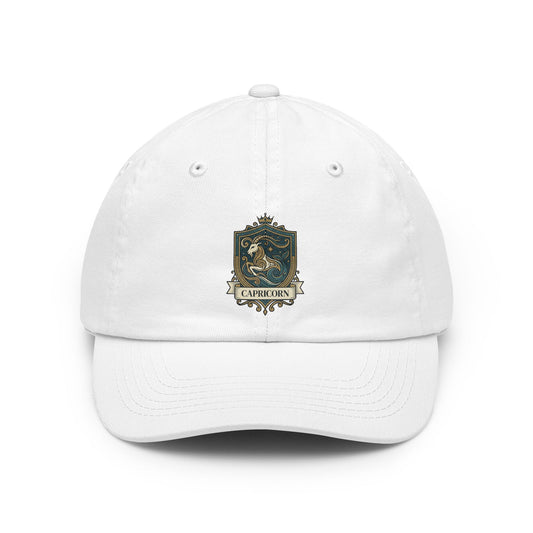 Color: White | Capricorn- The Sea-Goat Crest Dad Hat