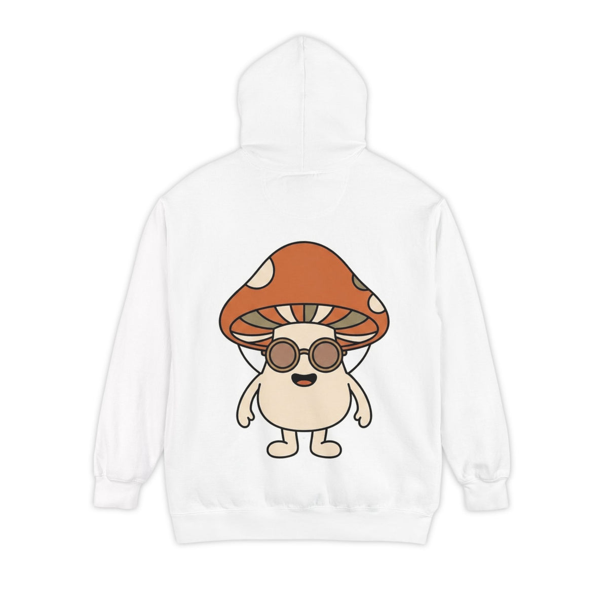 Color: White | Shroom Man Garment-Dyed Hoodie