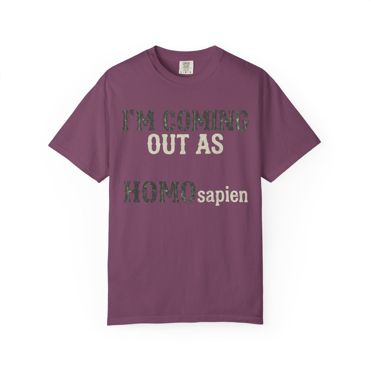 Color: Berry | I'm Coming Out Unisex Garment-Dyed Tee
