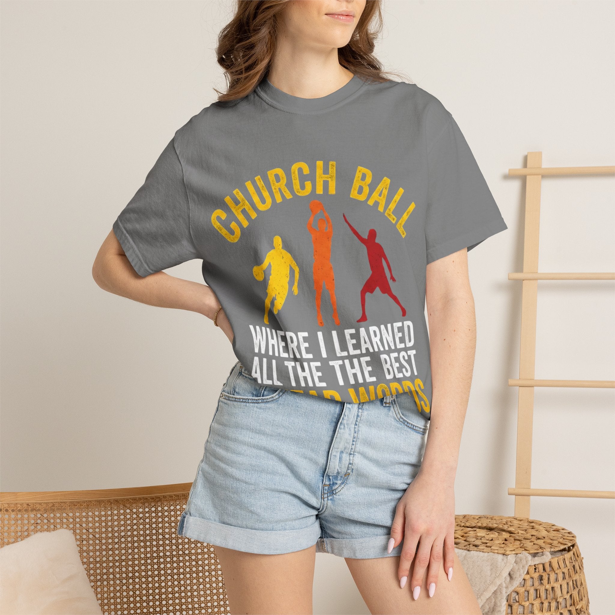 "Church Ball Swear Words" Unisex Garment-Dyed T-shirt