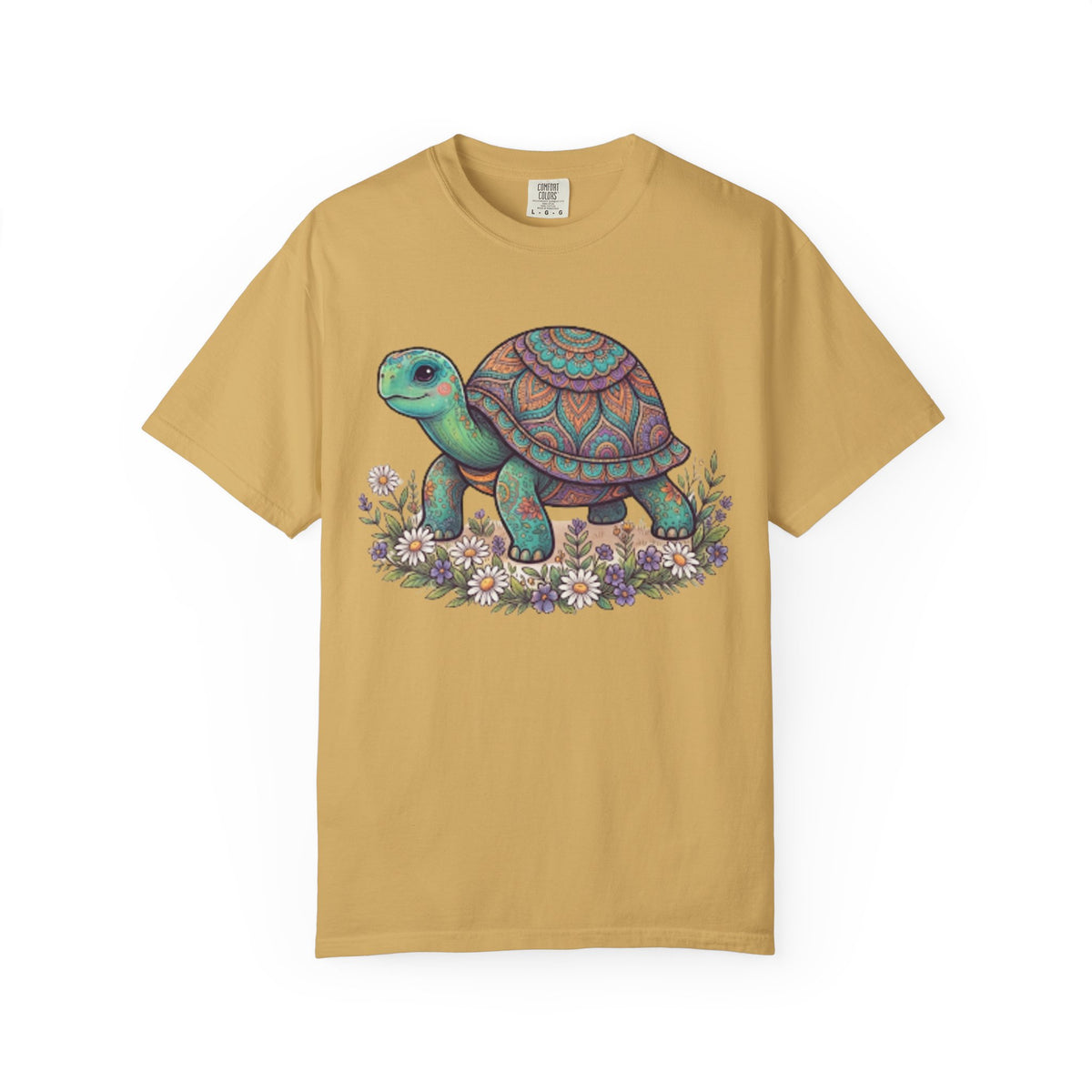 "Hippy Turtle" Unisex Garment-Dyed Tee