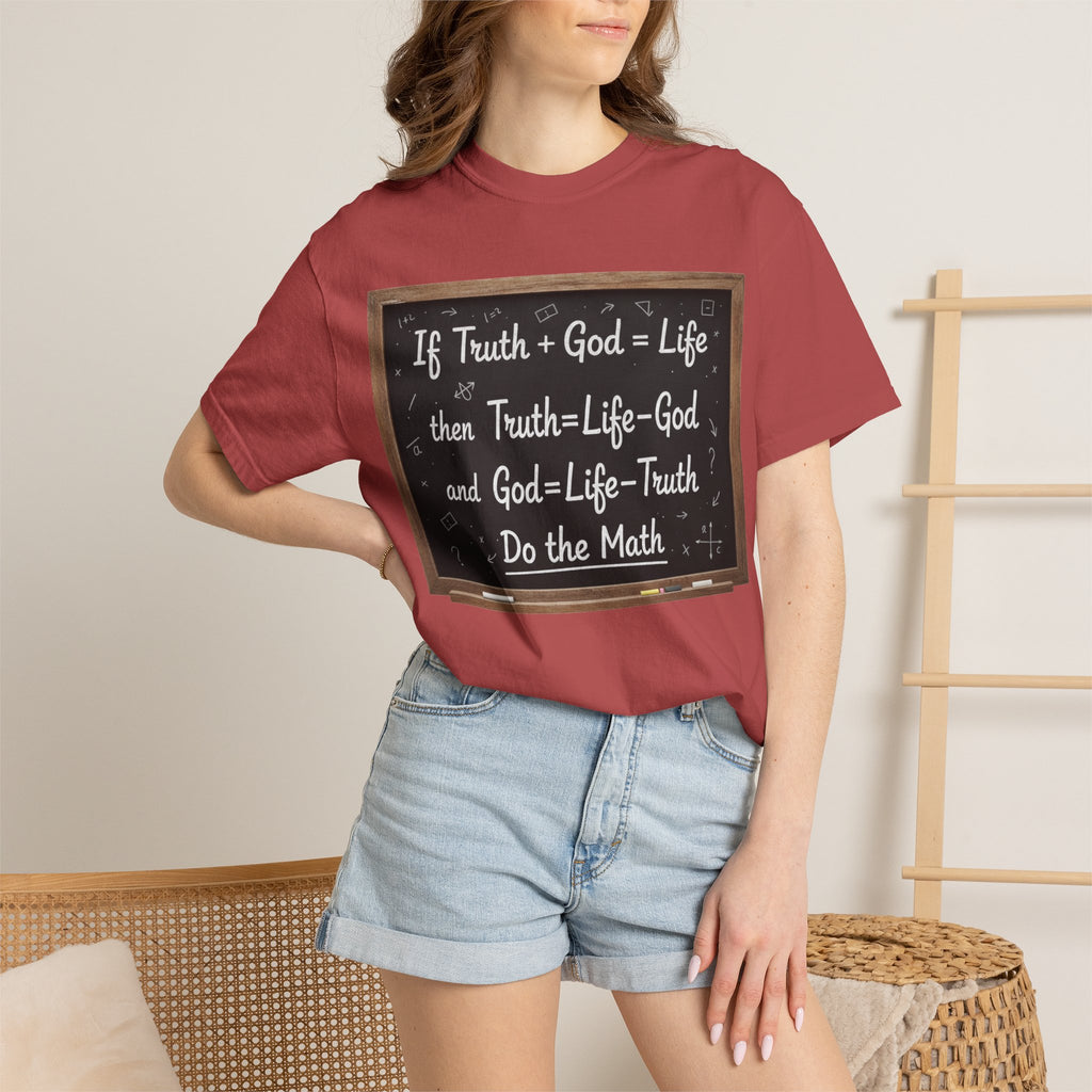 "Do The Math Chalkboard" Unisex Garment-Dyed T-shirt
