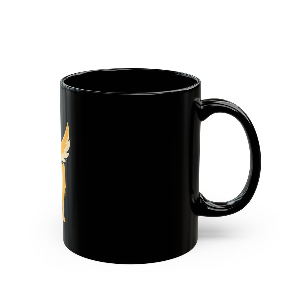 "Nice Tail" Black Ceramic Mug — Graphic